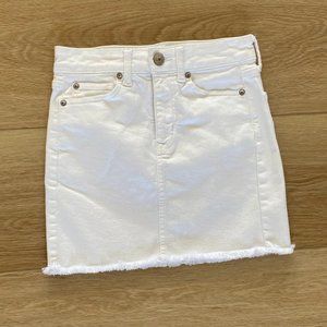 White Denim Skirt Size 0